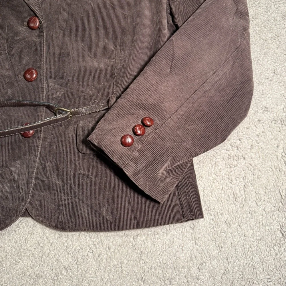 POLO JEANS Co. RALPH LAUREN Women's Brown Corduroy Jacket Size L Preppy - Picture 3 of 14